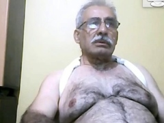 grandpa jerking off ass show