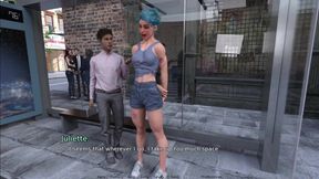 Futa stepsis gives me a surprise French kiss and blows my mind in public
