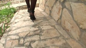 She gets filled up by a fat cock and rides it hard