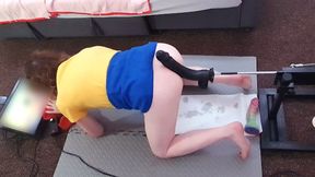 Lisa &mdash;  a buxom Essex lass &mdash;  receives dual-dilator stimulation on the sex toy
