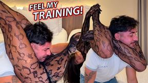 Tatiana Coils her Body Around Him and Constricts Tighter and Tighter Squeezing the Oxygen Out of His Body