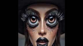 BIG EYES BLACK LIPS ENCHANTRESS