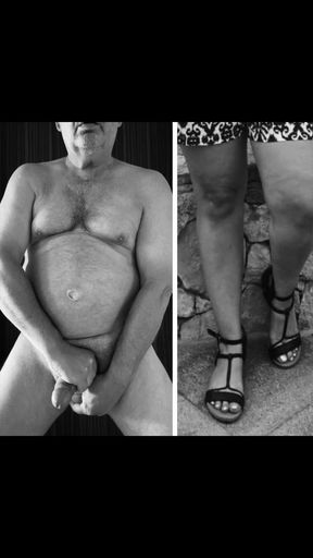 The Exhibitionist 93 - Jerk off with panties and heels from my goddes Neighbor