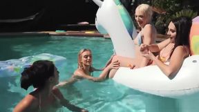 Masquerade swingers party hd and skinny teen 18+ orgy Summer Pool Party