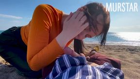 The Bitch Was Excited by an Interactive Toy and Sucked on the Beach  Murstar
