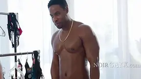 Handsome Black Hunk Barebacks White Stud After A Shoot - Nick Fitt