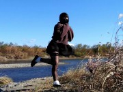 【Accident】Masturbation in the open air in the cold and strong wind was too reckless.