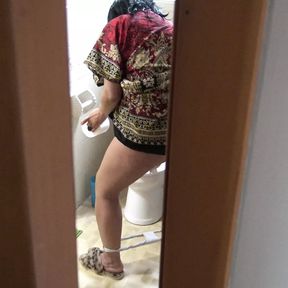 Indian stepmother caught me watching her peeing and she didn&#039;t care