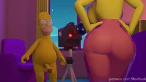 The Simpsons - Marge And Homer Make A Sextape - Porn Parody