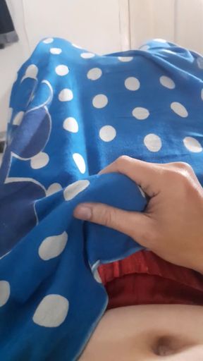 Wearing satin mini skirt inside shorts   Clip 1
