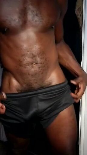 Wearing My Black Box Shorts, with a Surprise Revealed Towards the End.