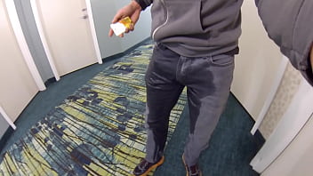 Wetting pants on a business trip Part 1