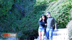 Beach FFM threesome with Yesenia Rock and Jessica Skank