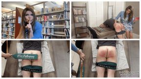 Licks at the library! Librarian Miss Katherine shows you the consequences of broken rules - wmv_high quality 1080