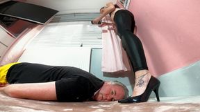 Sexy Danielle Crushing Her Slave Skull 2 FLOOR CAM (4K)