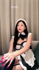Chinese queen slaps and beats dog slave, BDSM