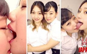 Japanese Airu Hashino Puts Her Breath and Tongue Inside Seira Hoshisaki's Nose
