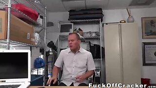 Sexy white ass dude gets ass-punished by BBC in the office