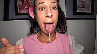 DADDY FUCKS ME IN COT & CUMS IN MY FOOD BOWL