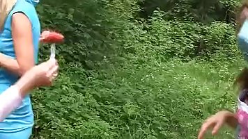Extreme outdoor porn with young college sluts