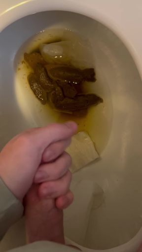 Homemade dirty toilet fun with a playmate