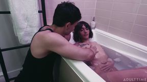 Filthy Femboy Takes A Bubble Bath And A Huge Cock By Wagner Martos