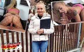 German Scout - Bavarian Law Student Girl Cigolita Pick up for First Casting Fuck