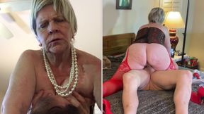 Granny Angel: BBC Dildo Fuck, Cowgirl &amp; Missionary Positions Cum Dripping Pussy