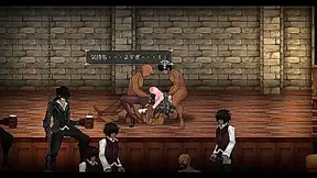 [Gallery] Bunny girl suit gangbang on stage Hentai Game