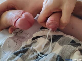 Creampie My Twink, Then We The one and the other Cum on His Boxers