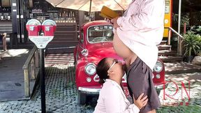 Sultry motel parking lot blowjob by Regina Noir