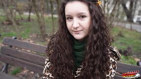 GERMAN SCOUT - Big natural saggy Tits Teen Alisa Horakova with Hairy Pussy at Casting Fuck