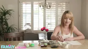 Stepbrother's blue eggs get destroyed by sis