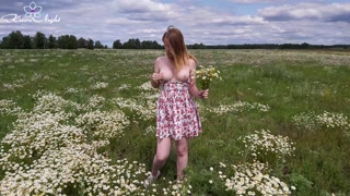 Blonde Horny in Nature and Fingering in the Field