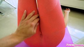 babe from work likes to be put in different yoga positions - savannah siren johnny love