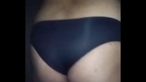 CD satin black panties