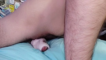 Humping my fake pussy and cumming inside thinking about that perfect ass