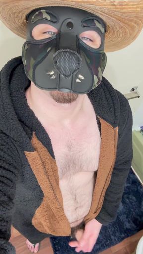 pup cums on camera..