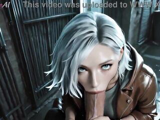 Grace Ashcroft Sneaks U Into Alley for Coarse Public Sex POV - AI GENERATED