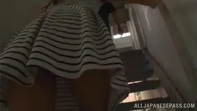 Naughty Japanese teen babe Ayu Sakurai sucks cocks swallows cum 3