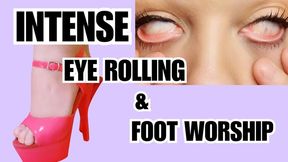 Foot Fetish Pink Heels with Intense Eye Rolling