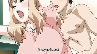 Hairy pussy blonde MILF gets rammed hard in hentai doggystyle