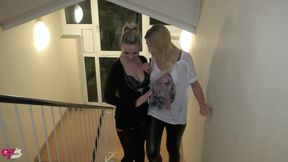 Blonde Sex Slave in Private with Her Mistress!!