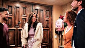 Scarlett Alexis gets double teamed by Apollo Banks and Jay Romero while the godparents plot in the next room