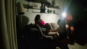 Real Lesbian Strap-on Session on the Couch