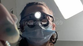 POV Dental Exam with Injections and Cleaning in Loupes Finds Cavities in Pink Scrubs and White Lab Coat No Nudity 1080p