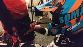 Motocross Guy Jerks off After Sex to His Partner