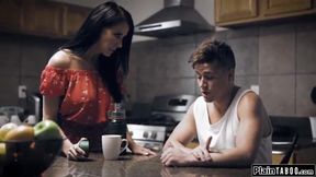 Stepson Interrupts His Busty Stepmom's Privacy and Can't Resist Joining In!