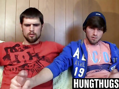 Bearded dude gets slow handjob from his straight best friend
