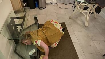 Stepmom gets stuck and fucked in the ass